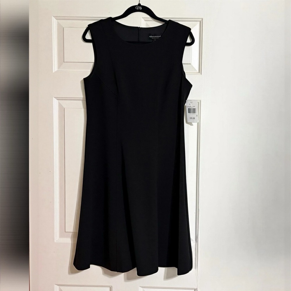 Connected Apparel Dress Women 8 Black NWT Fit and Flare‎ A-Line TJE41933M